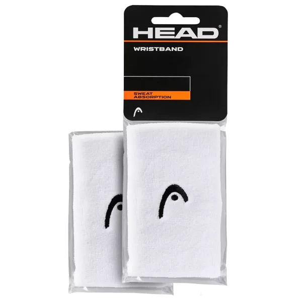 HEAD Wristband 5″ White 2 piece