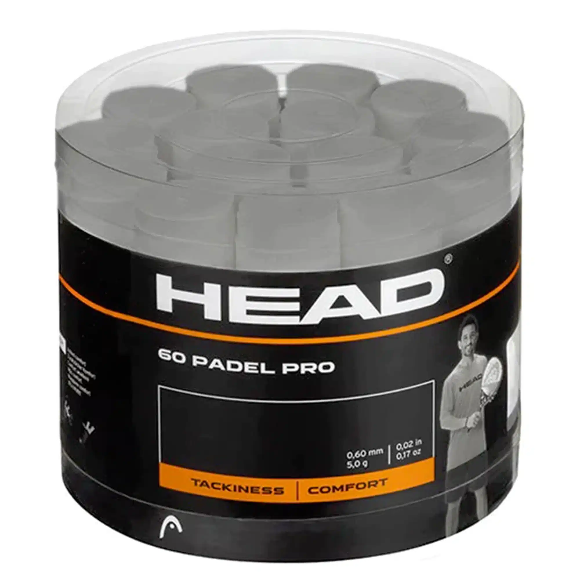 HEAD Padel Pro Overgrip Xtreme Soft 60 Pcs Display Box Black