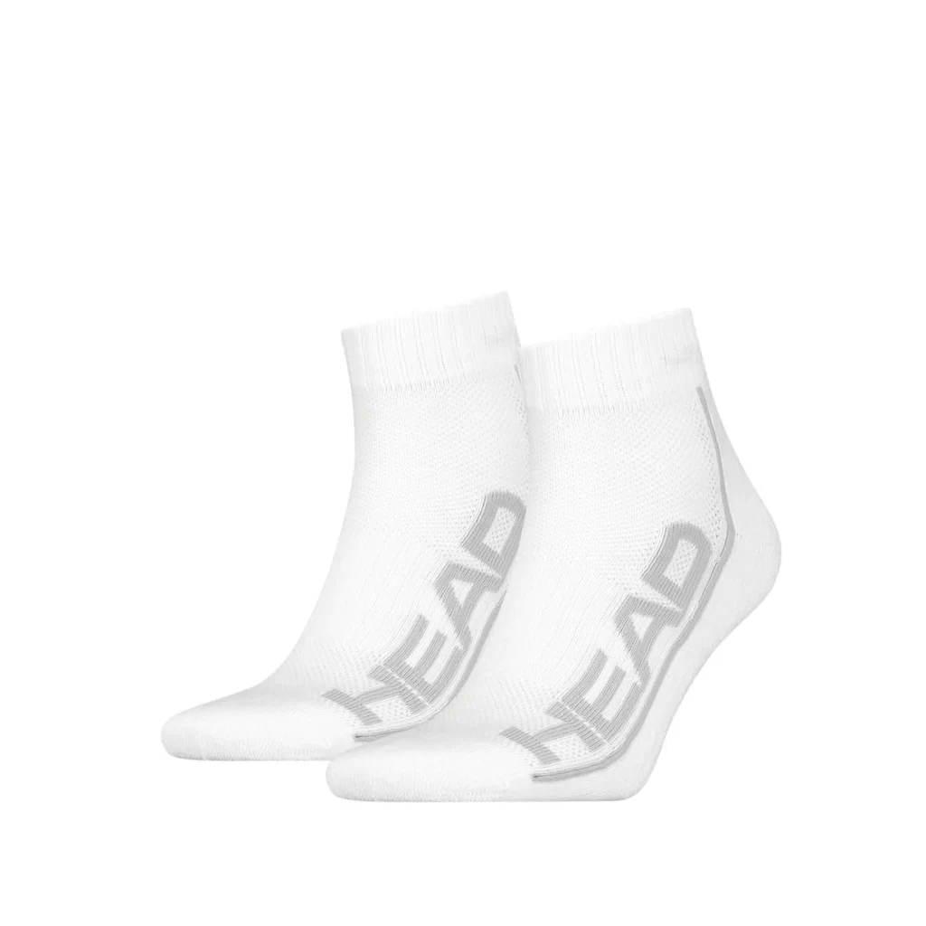 HEAD Socks Stripe Quarter 2 Pairs White Racket Shop Dubai | Shop Padel Rackets & Equipment