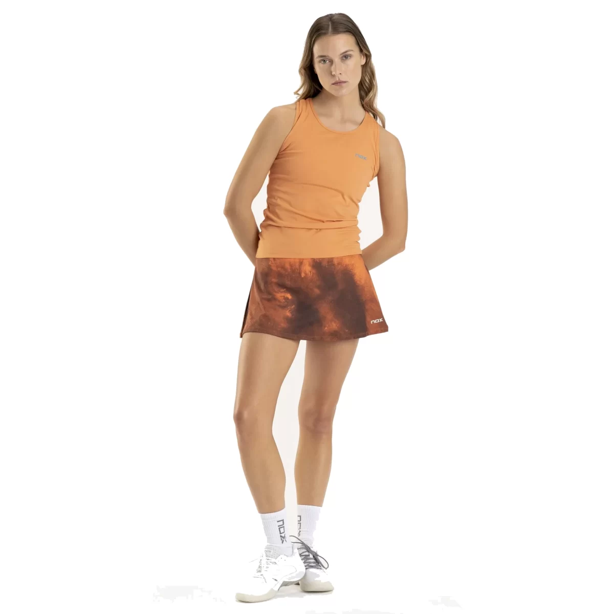 NOX Skirt Pro Storm Tangerine 4 - RacketShop.ae buy Padel Rackets, padel shoes, padel bag, padel equipment, padel ball, padel clothes, Best Price, Express delivery. Racket shop Padel Store in Dubai