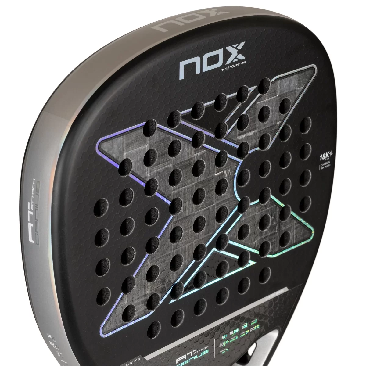 NOX Padel Racket AT Genius Attack 18K 2024
