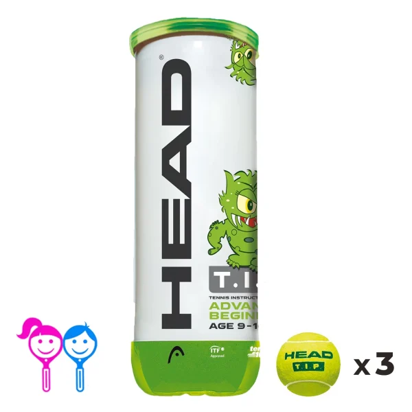 HEAD Tennis Ball T.I.P Green X3
