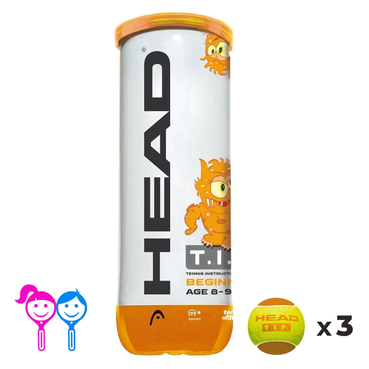 HEAD Tennis Ball T.I.P Orange X3