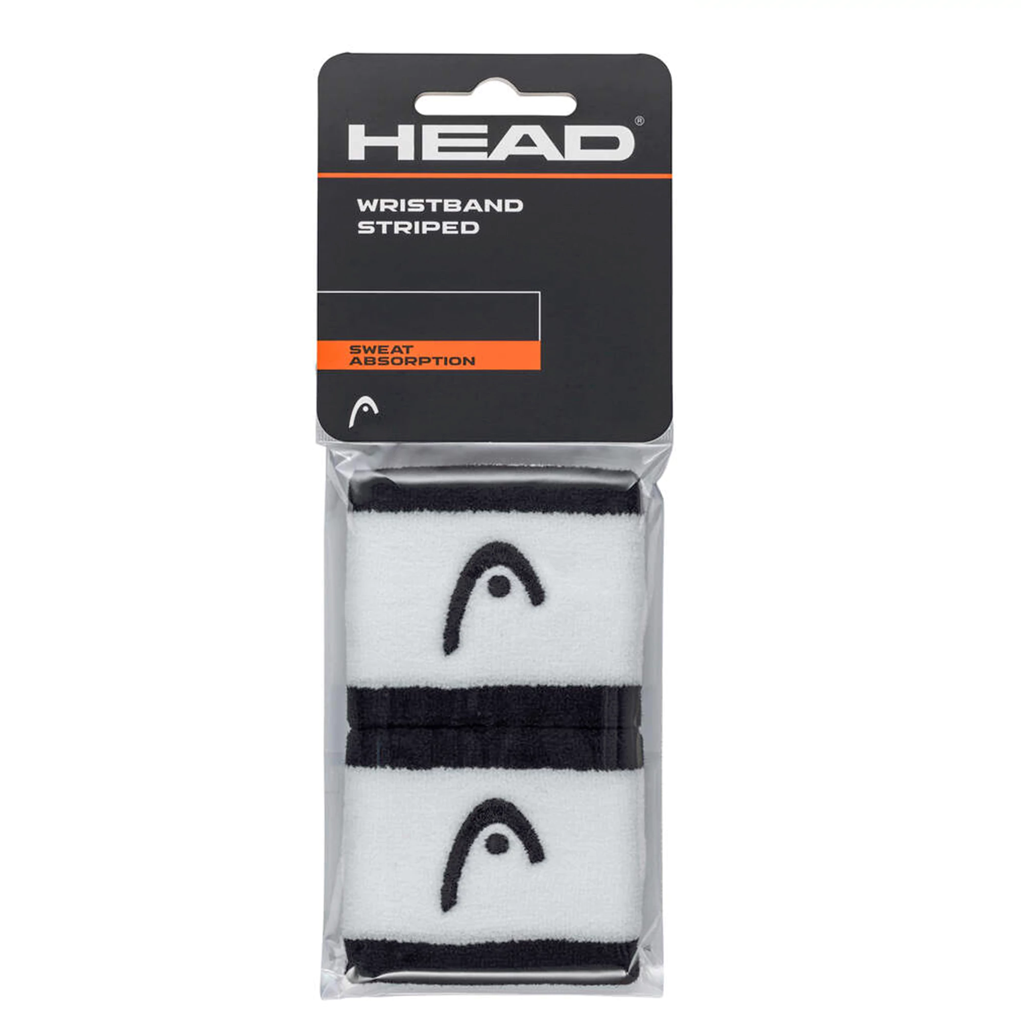 HEAD Wristband 2.5″ Black White 2 Pieces