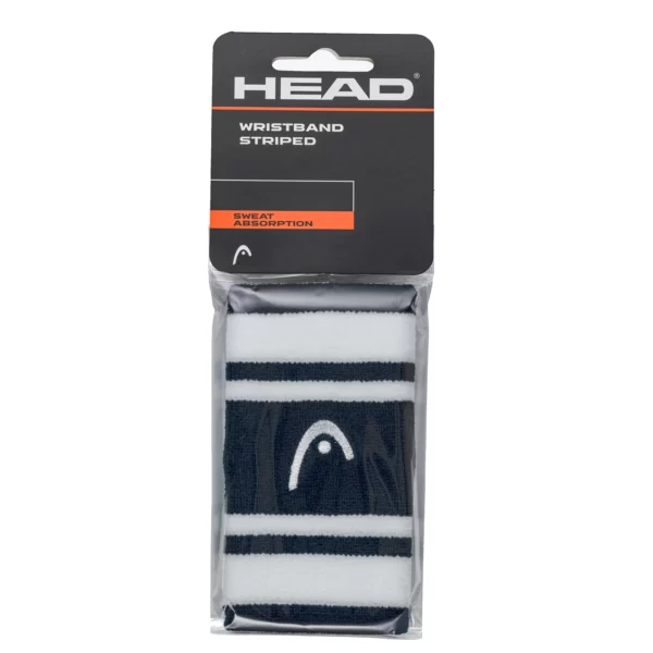 HEAD Wristband 5″ Navy White 2 Pieces