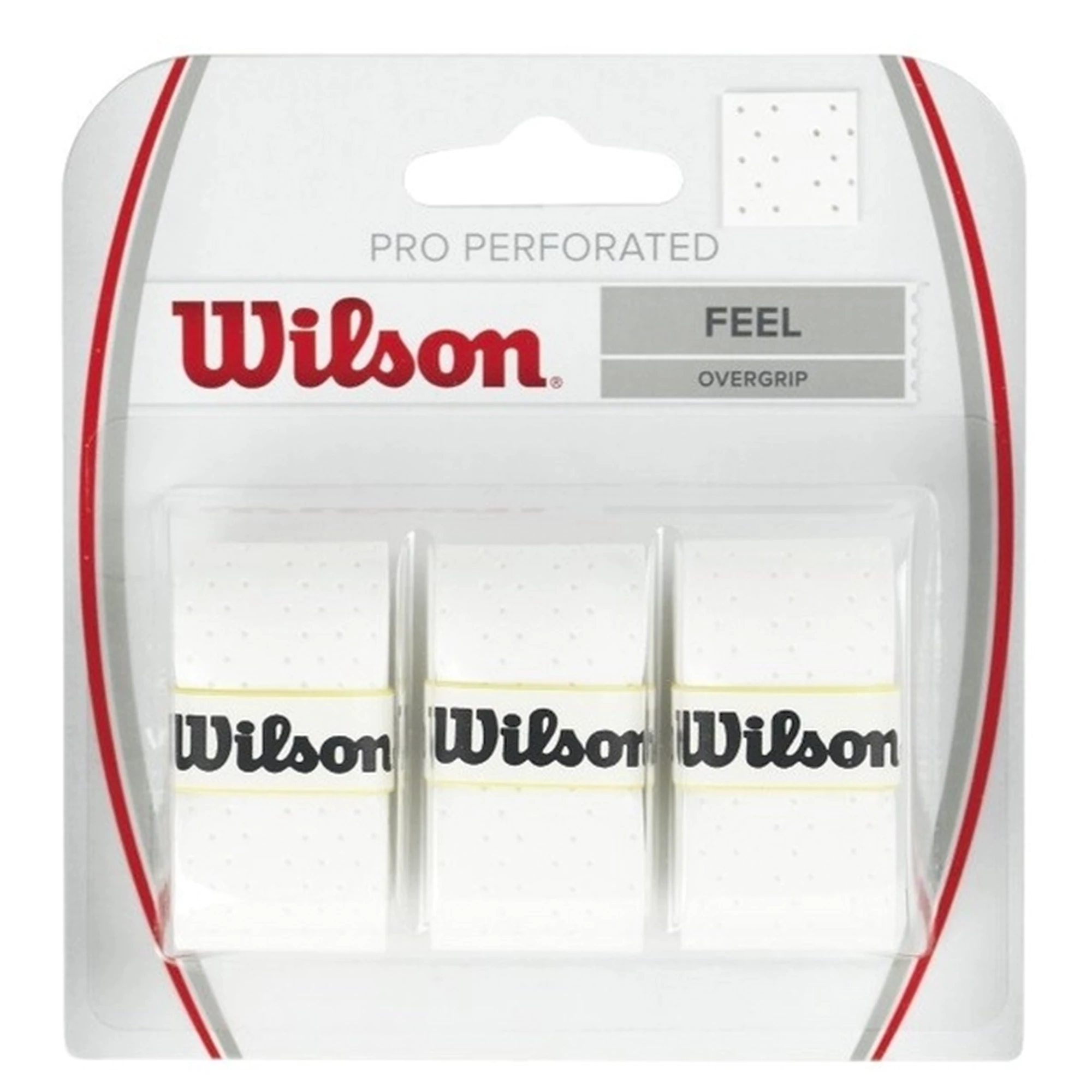 WILSON Padel Overgrip Pro Perforated White X 3