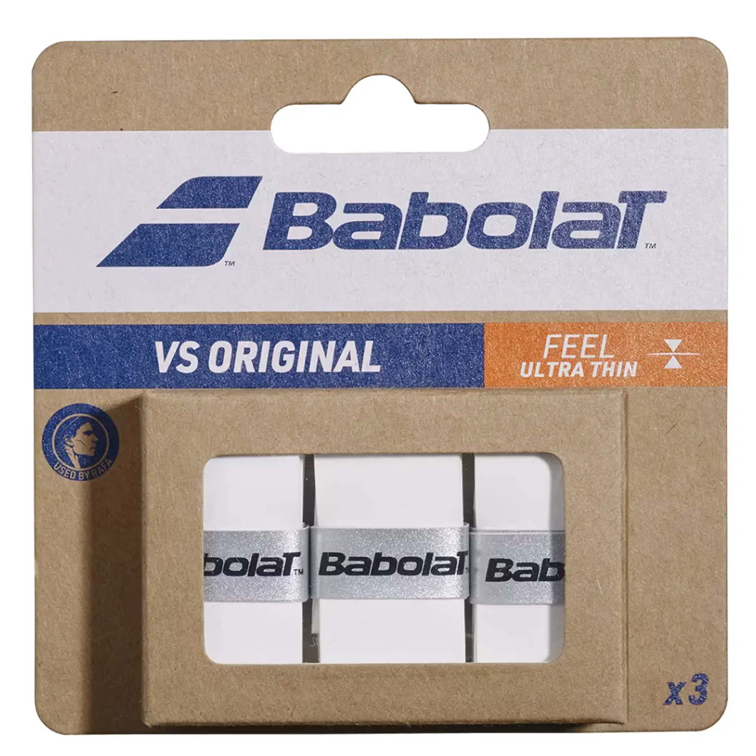 BABOLAT Padel Overgrip Vs Original Feel White X3