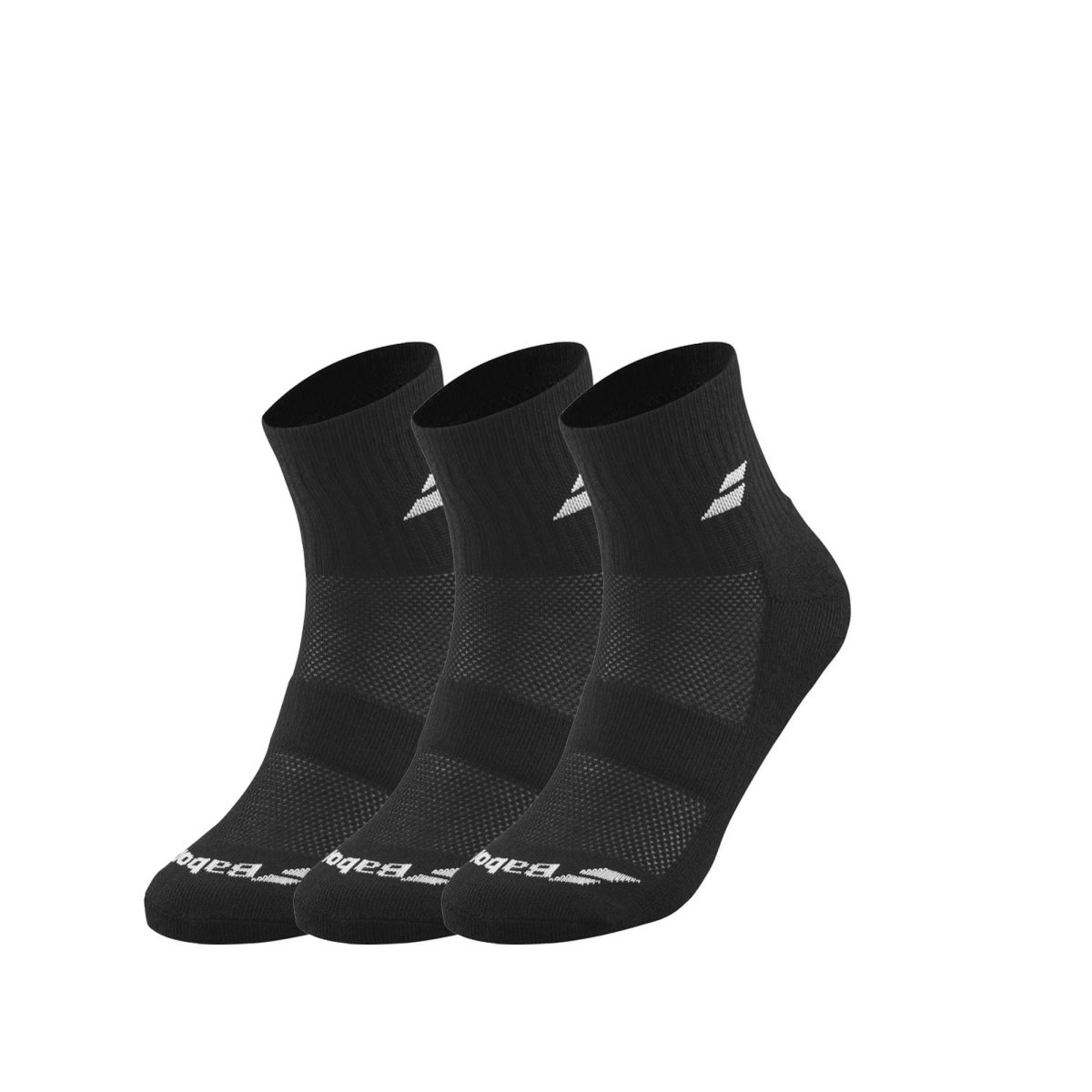 BABOLAT Socks Pack Unisex Quarter Black 3 Pairs - RacketShop.ae buy Padel Rackets, padel shoes, padel bag, padel equipment, padel ball, padel clothes, Best Price, Express delivery. Racket shop Padel Store in Dubai