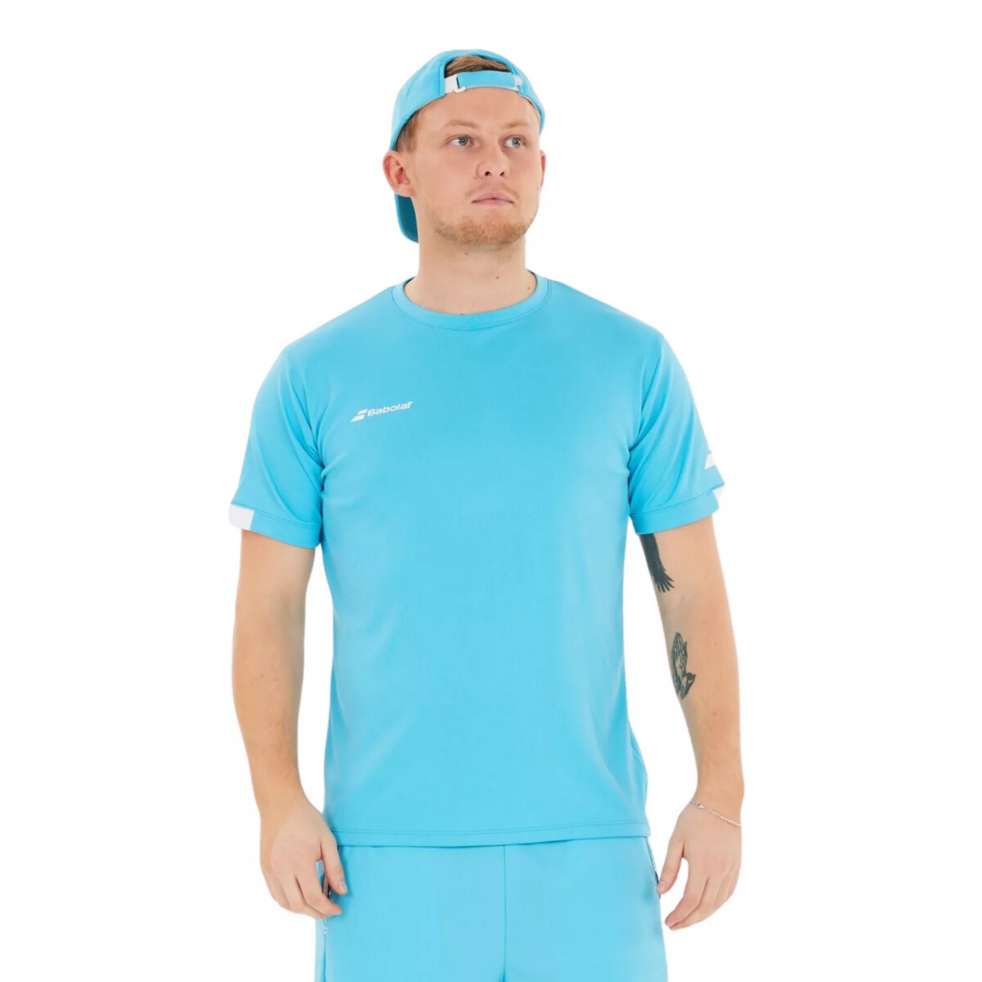 BABOLAT Tshirt Play Crew Neck Tee Cyan Blue