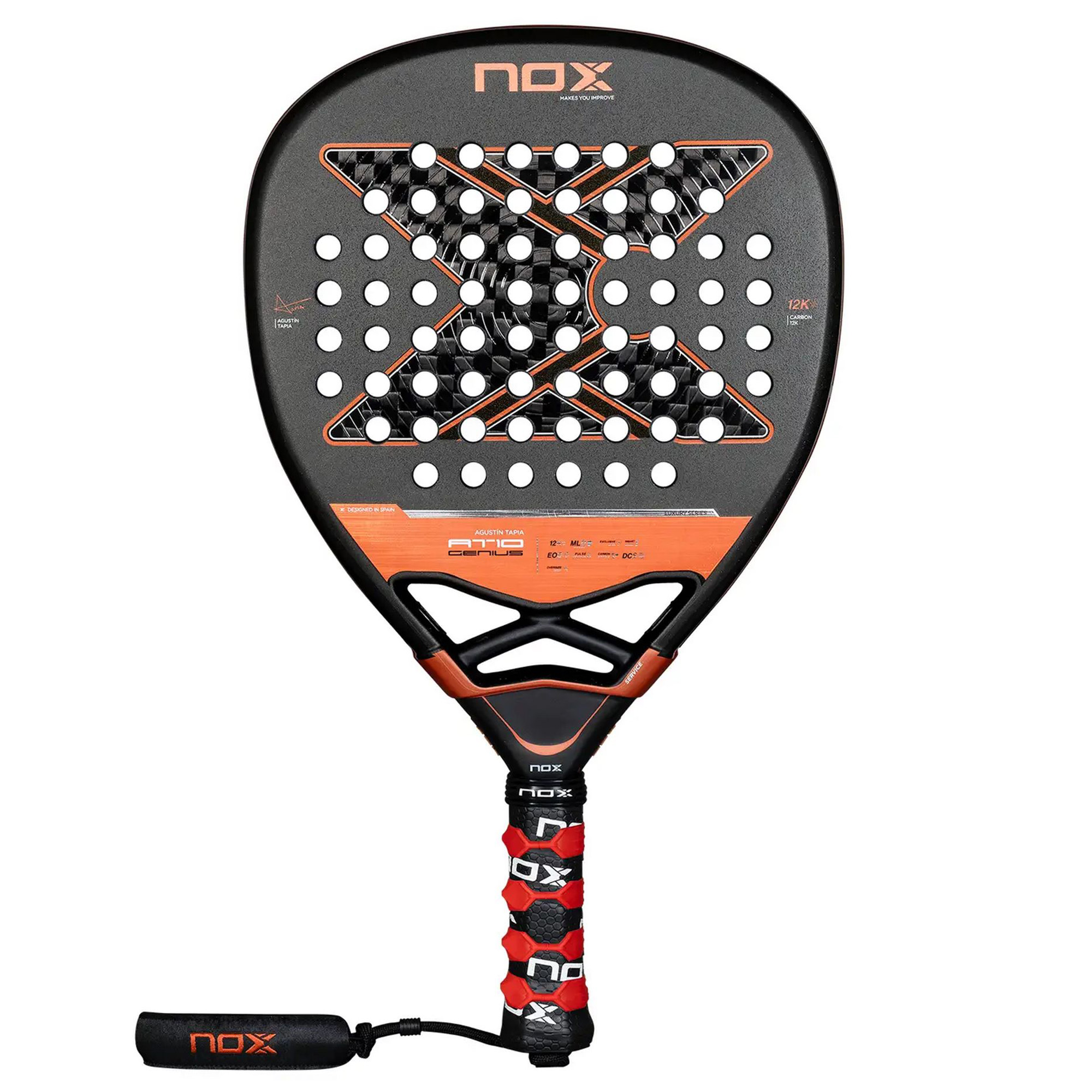 NOX Padel Racket AT10 Genius Attack 12K 2025 - RacketShop.ae buy Padel Rackets, padel shoes, padel bag, padel equipment, padel ball, padel clothes, Best Price, Express delivery. Racket shop Padel Store in Dubai