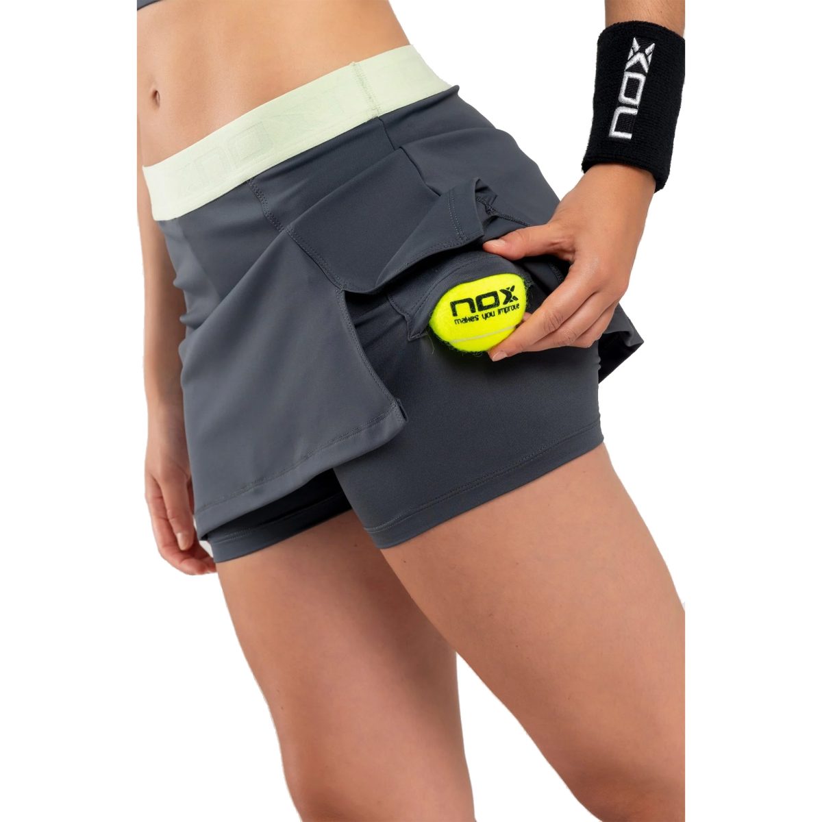 NOX Skirt Pro Charcoal Grey 3 - RacketShop.ae buy Padel Rackets, padel shoes, padel bag, padel equipment, padel ball, padel clothes, Best Price, Express delivery. Racket shop Padel Store in Dubai