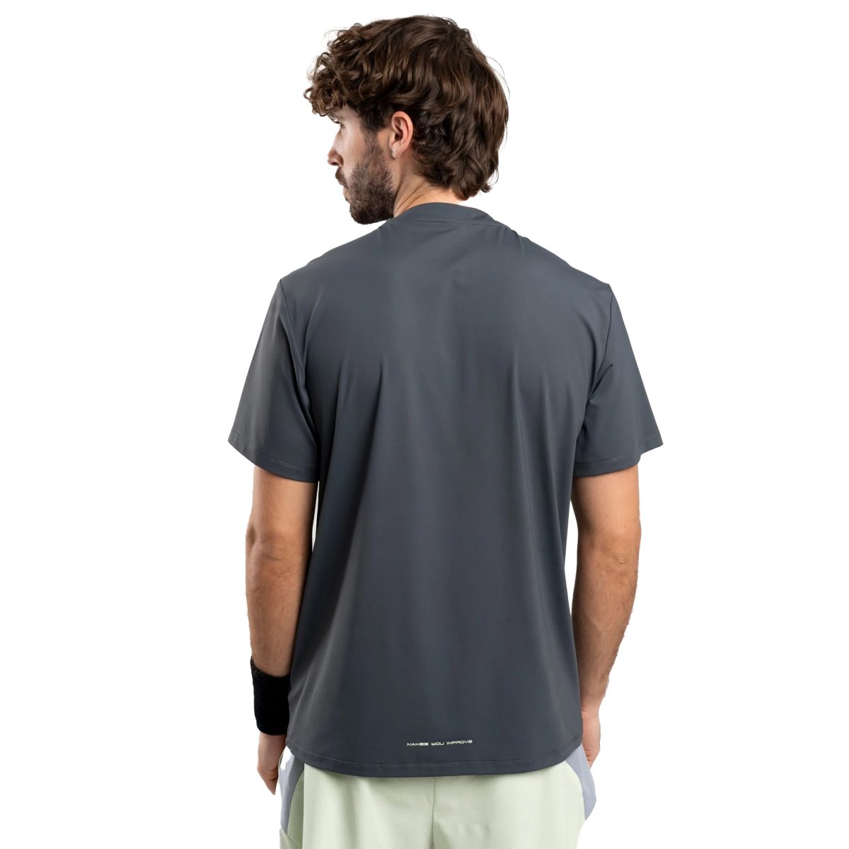 NOX Tshirt Pro Charcoal Grey Polo 5 - RacketShop.ae buy Padel Rackets, padel shoes, padel bag, padel equipment, padel ball, padel clothes, Best Price, Express delivery. Racket shop Padel Store in Dubai