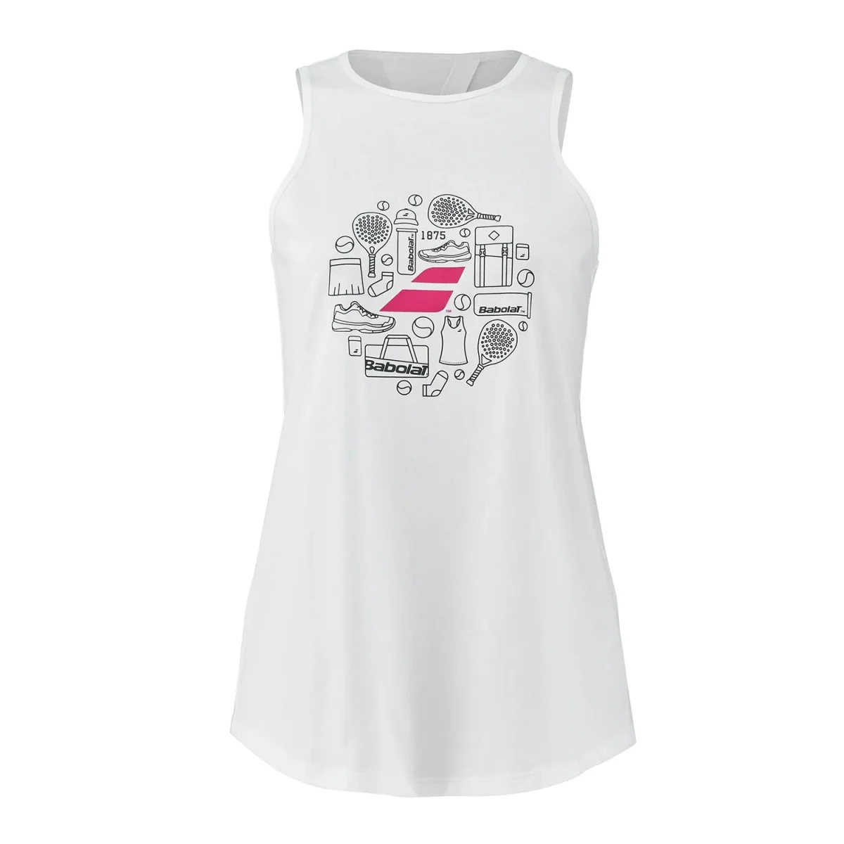 BABOLAT Padel Top Cotton Tank Woman White