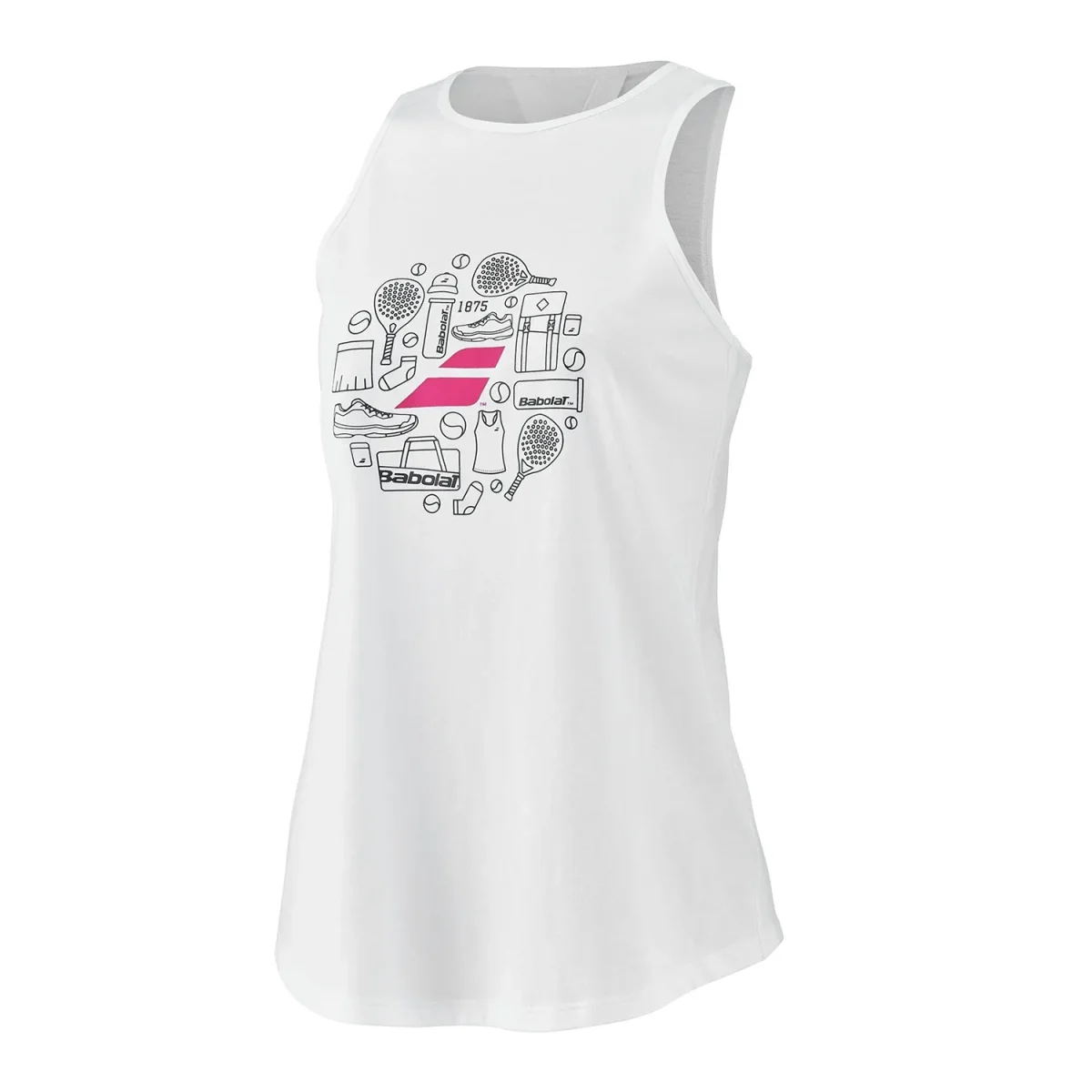 BABOLAT Padel Top Cotton Tank Woman White