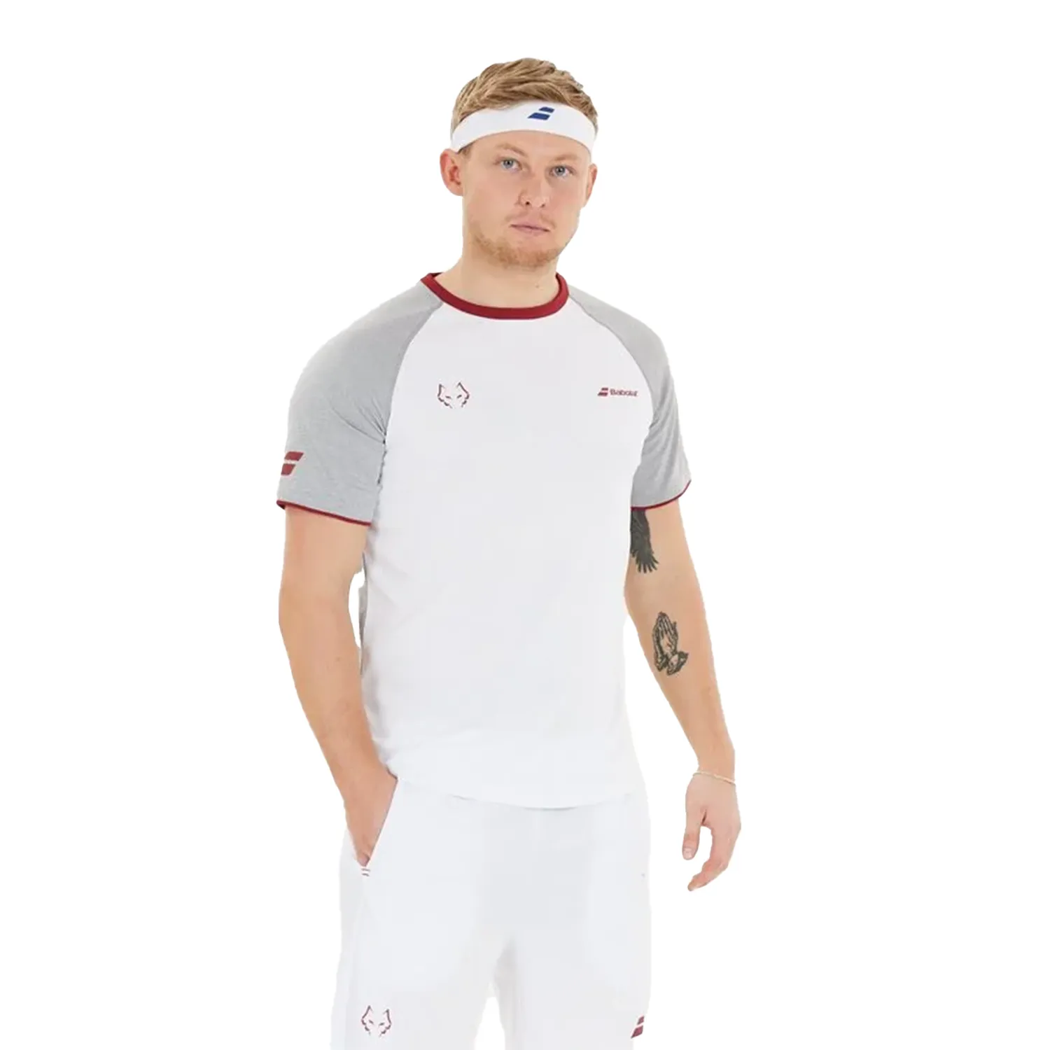 BABOLAT Tshirt Crew Neck Tee Juan Lebron White