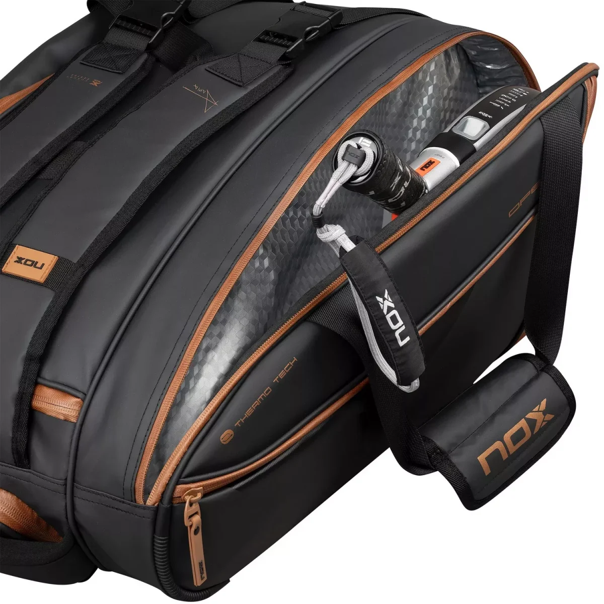 NOX Padel Bag Luxury Open Series BlackBrown (5)