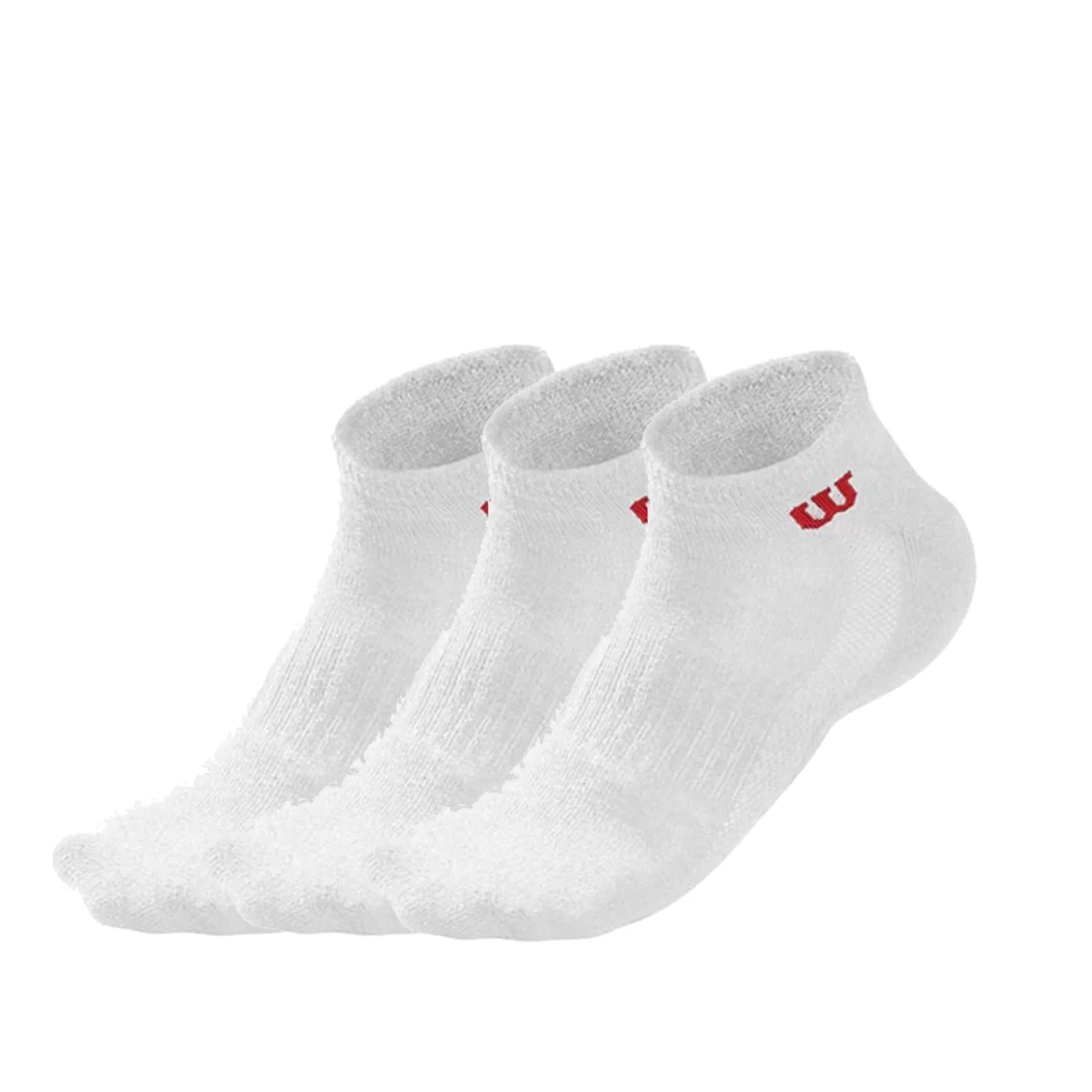 WILSON Socks Mens Quarter White 3 Pairs