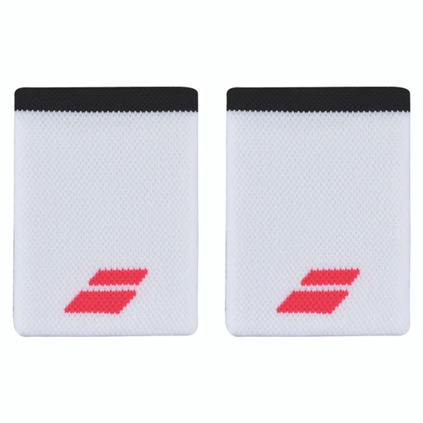 BABOLAT Wristband Logo Jumbo 5″ White 2 Pieces