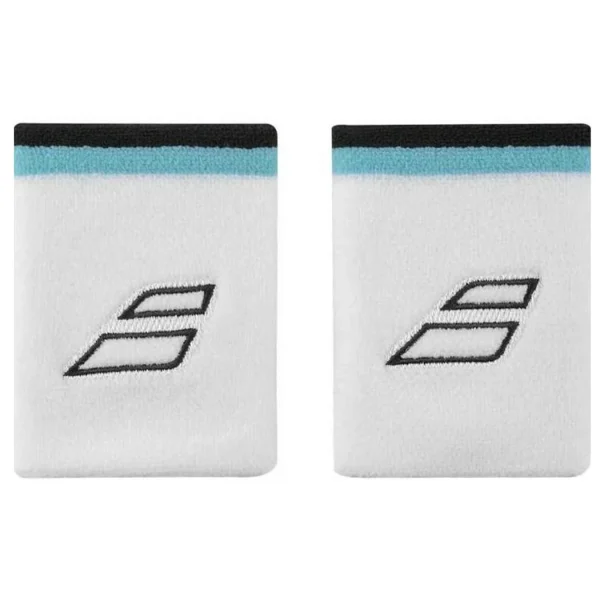 BABOLAT Wristband Logo Terry Jumbo 5″ White 2 Pieces
