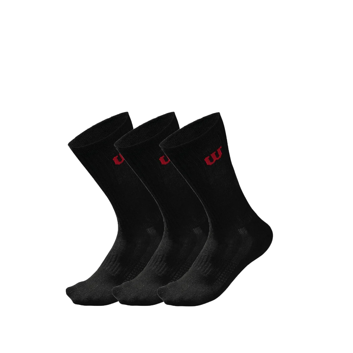 WILSON Socks Crew Black 3 Pairs