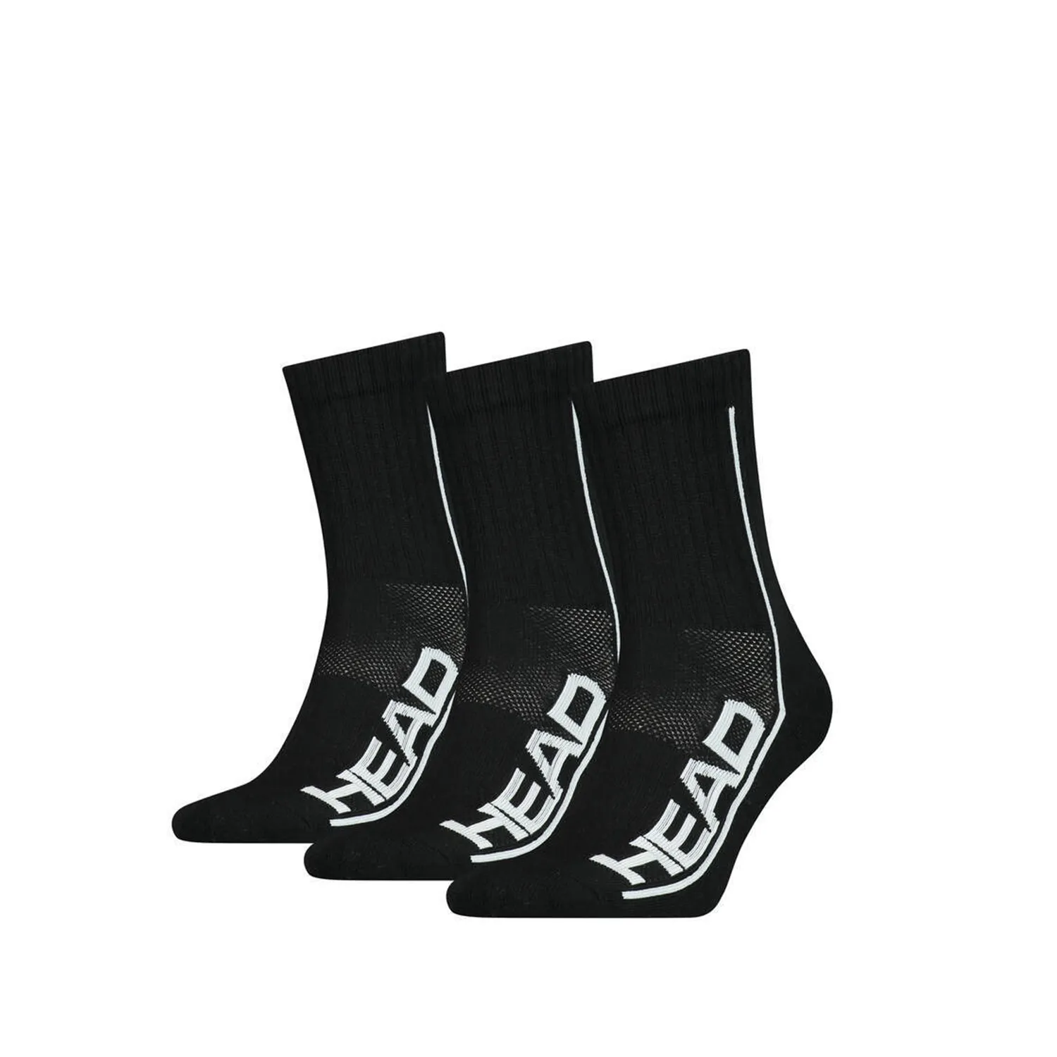 HEAD Socks Performance Crew 3 Pairs Black