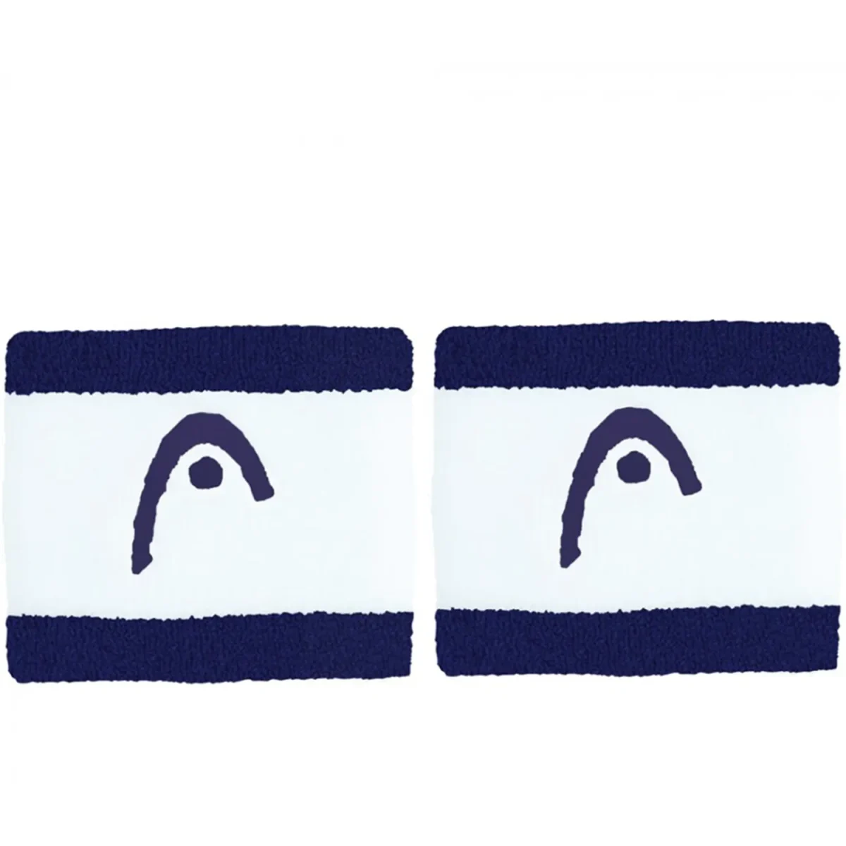 HEAD Wristband Striped 2.5 NavyWhite 2 Pieces