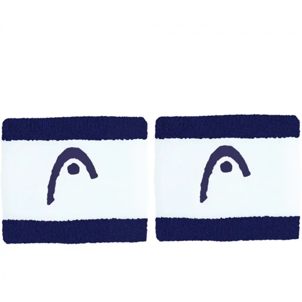 HEAD Wristband Striped 2.5 NavyWhite 2 Pieces