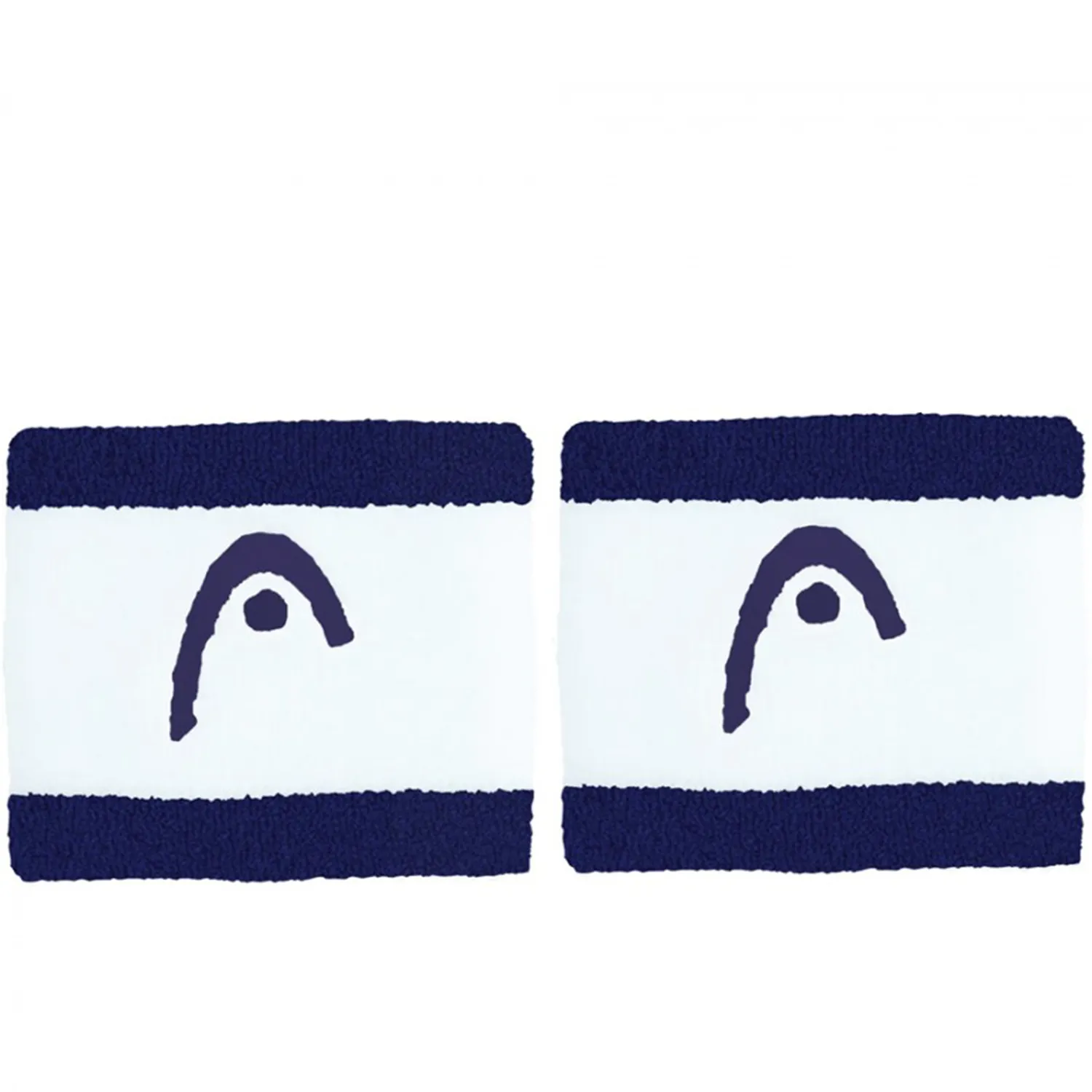 HEAD Wristband Striped 2.5 NavyWhite 2 Pieces