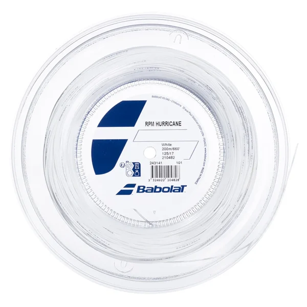 BABOLAT Tennis strings RPM Hurricane 200M White