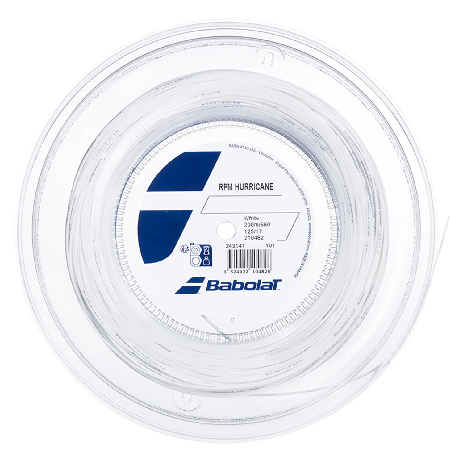 BABOLAT Tennis strings RPM Hurricane 200M White