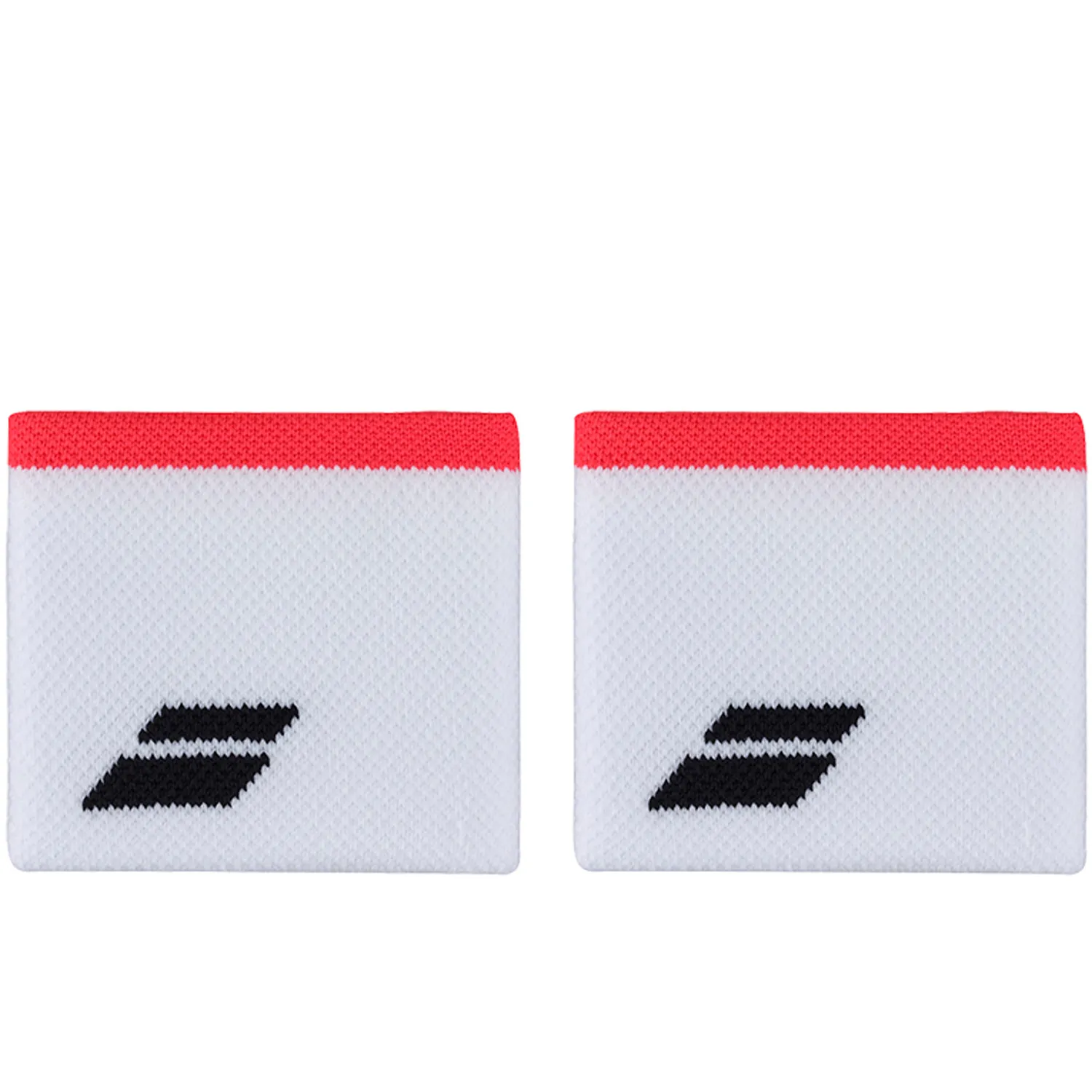 BABOLAT Wristband Logo 2.5″ White Red 2 Pieces
