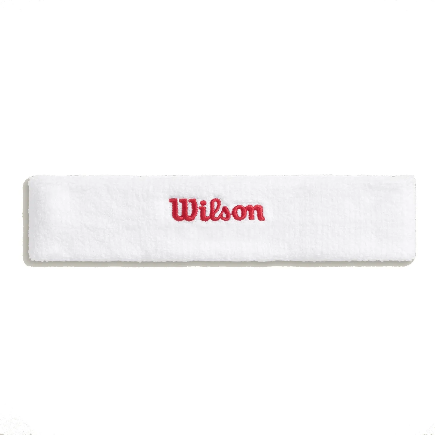 WILSON Headband Terry Logo White