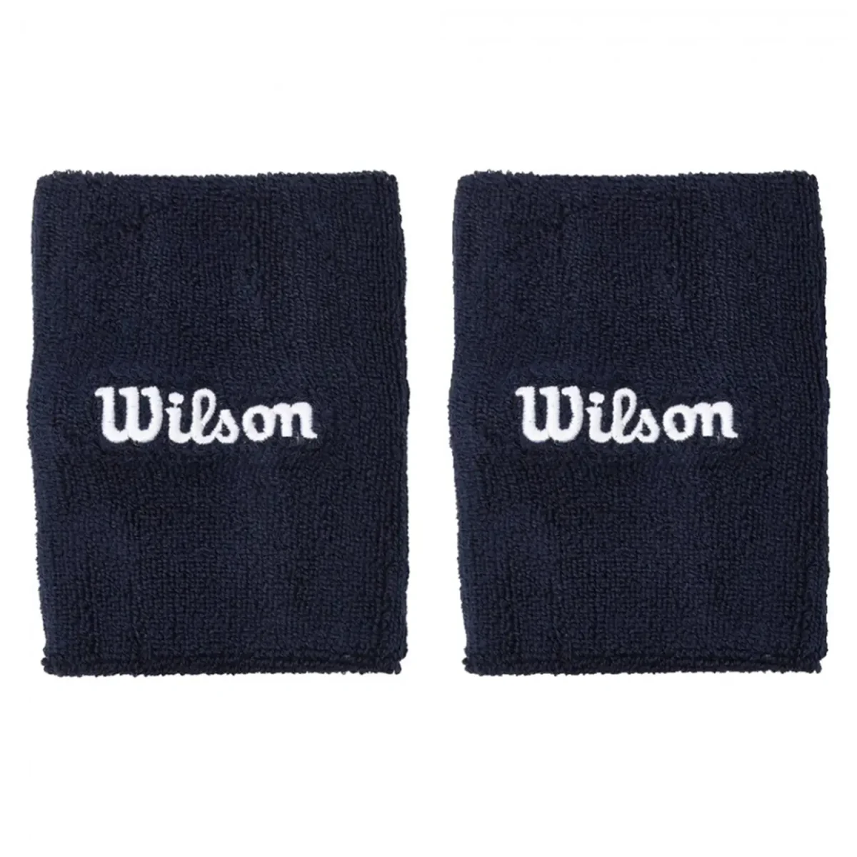 WILSON Wristband Wide Terry 5″ Navy 2 Pieces