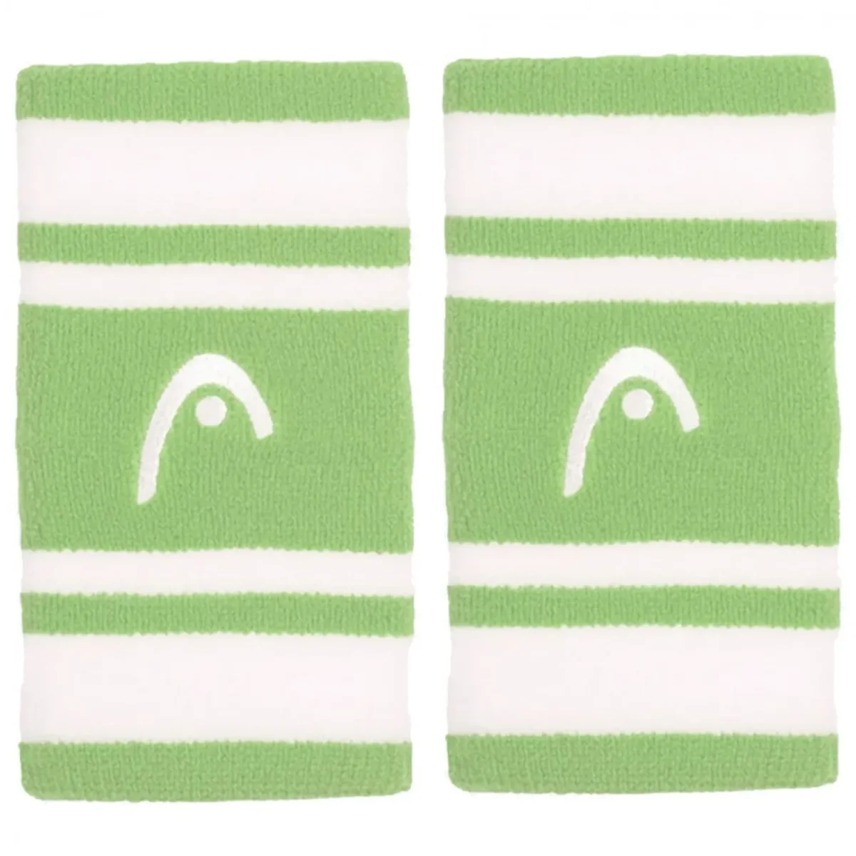 HEAD Wristband 5″ Green White 2 Pieces