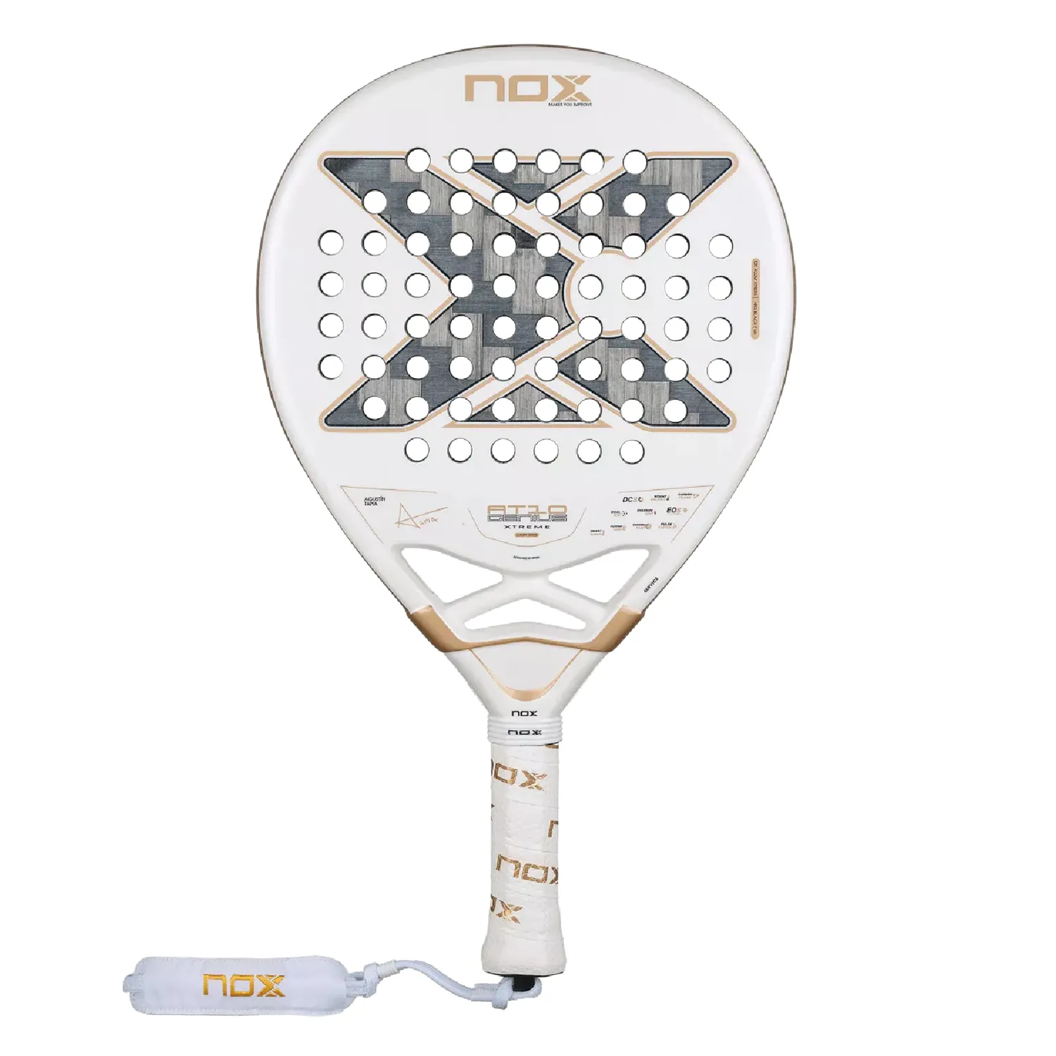 NOX Padel Racket AT10 Luxury Genius 12K Alum Xtrem 2026 (By Agustin Tapia)