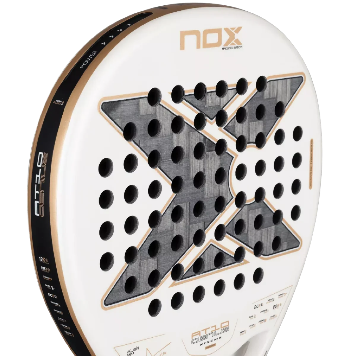NOX Padel Racket AT10 Luxury Genius 12K Alum Xtrem 2026 (By Agustin Tapia)