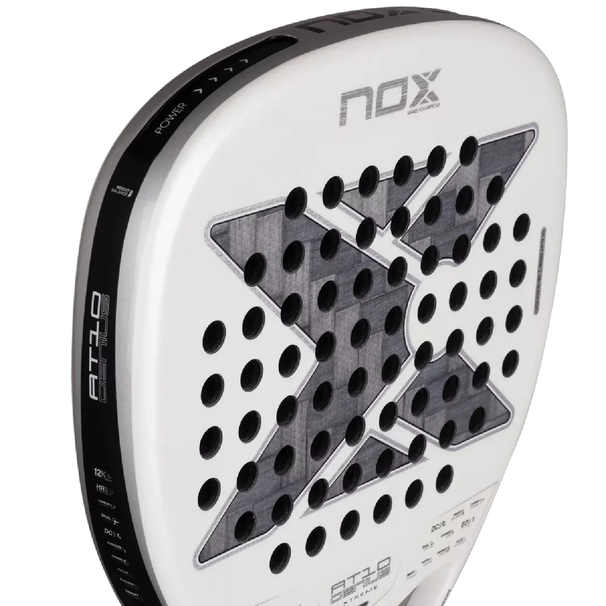 NOX Padel Racket AT10 Luxury Genius Attack 12K Alum Xtrem 2026 (By Agustin Tapia)