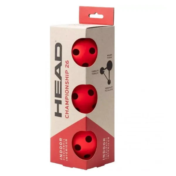 HEAD Pickleball Ball Championship 26 Indoor 3pcs