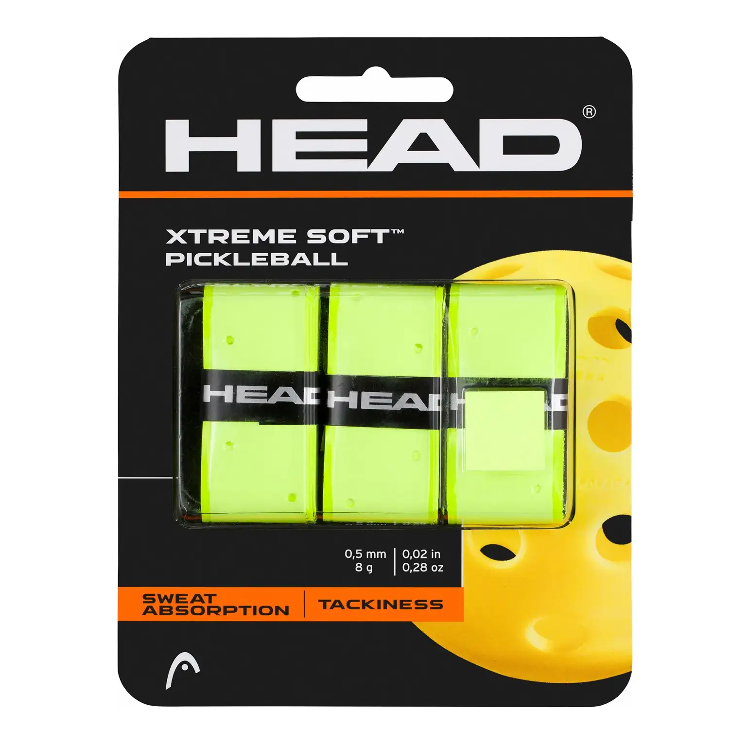 HEAD Pickleball Overgrip Xtreme Soft Yellow x3