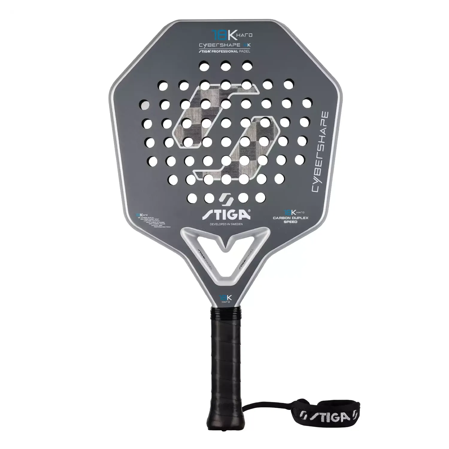 STIGA Padel Racket 18K Hard 2 Cybershape 2026