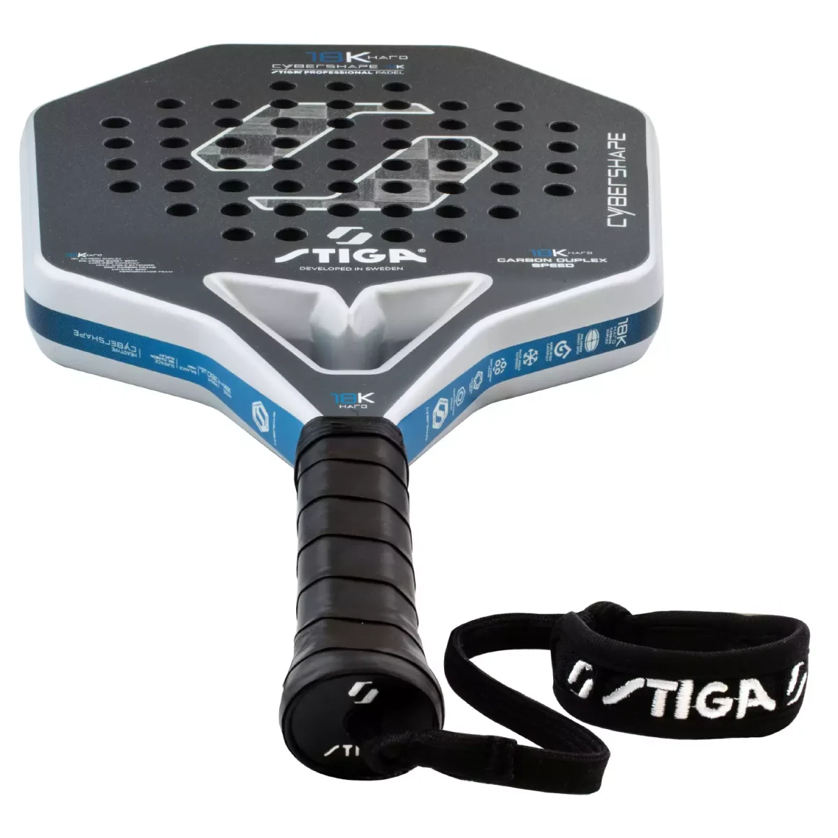 STIGA Padel Racket 18K Hard 2 Cybershape 2026
