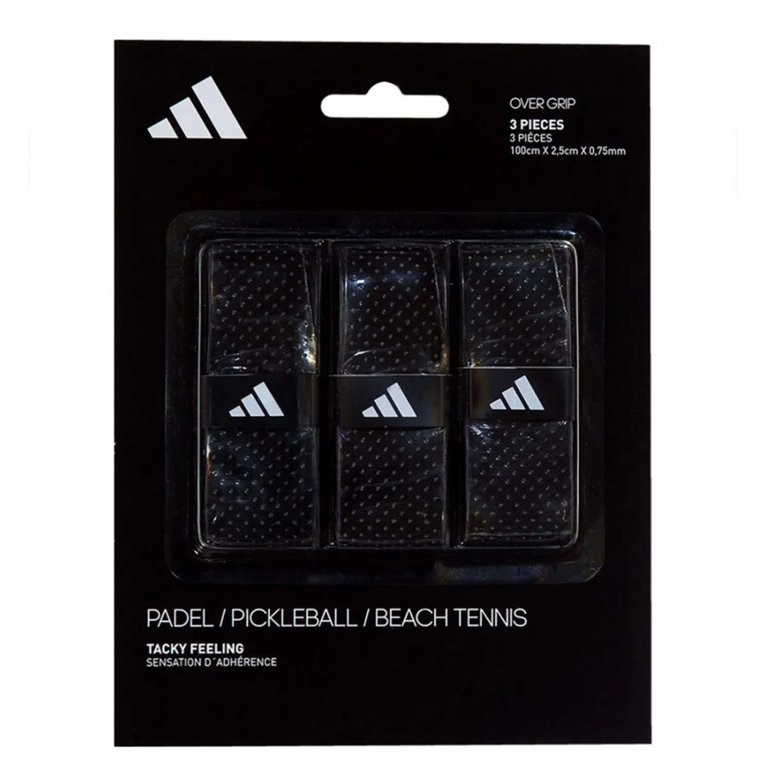 ADIDAS Padel Overgrip Tacky Feeling Black x3