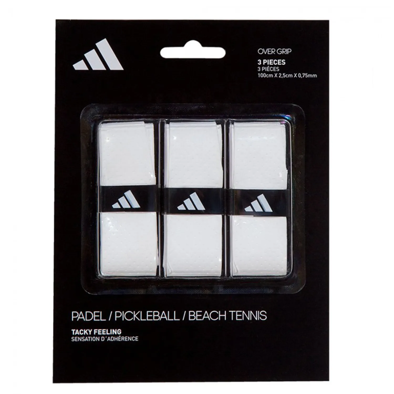 ADIDAS Padel Overgrip Tacky Feeling White x3