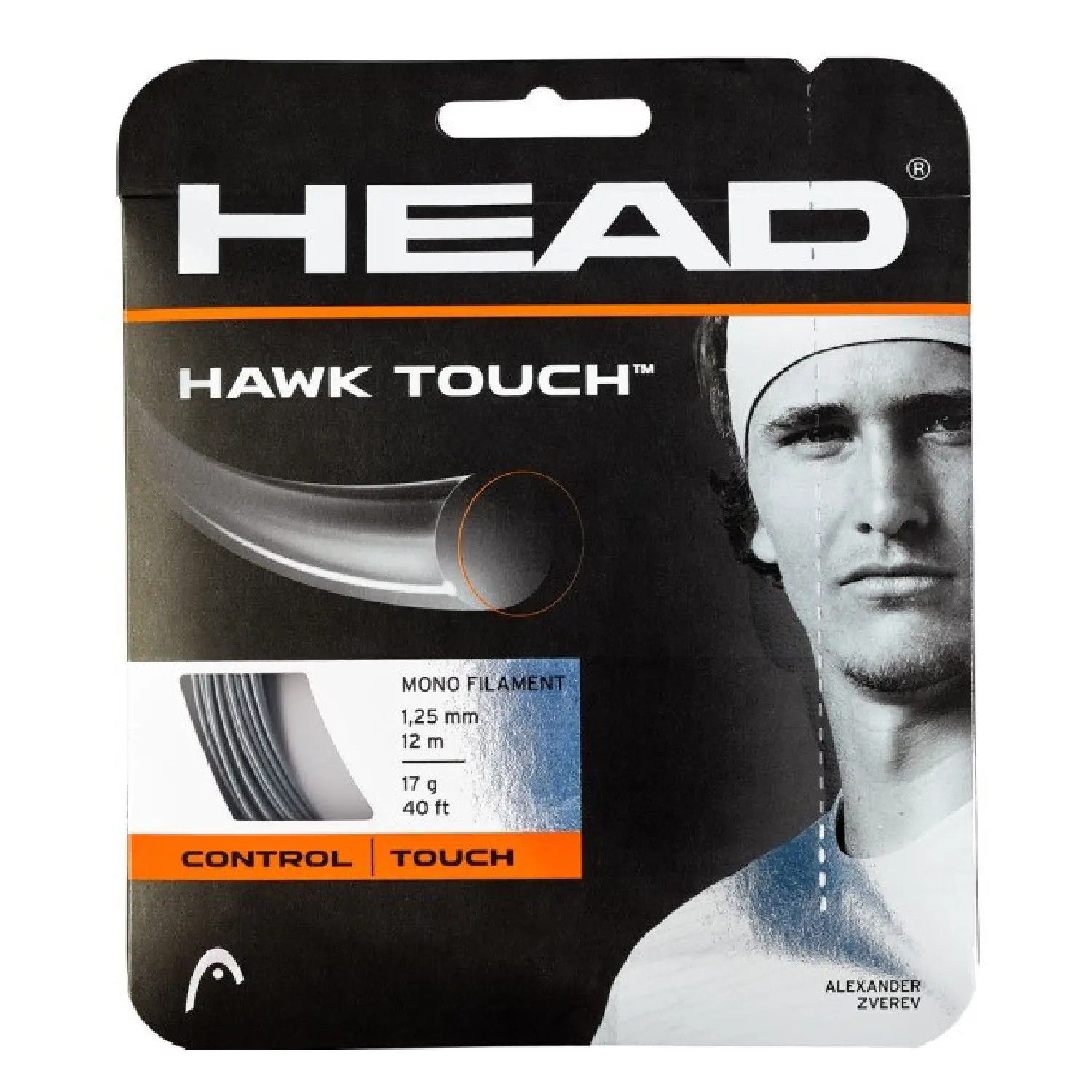 HEAD Tennis string Hawk Touch 1.25 Grey