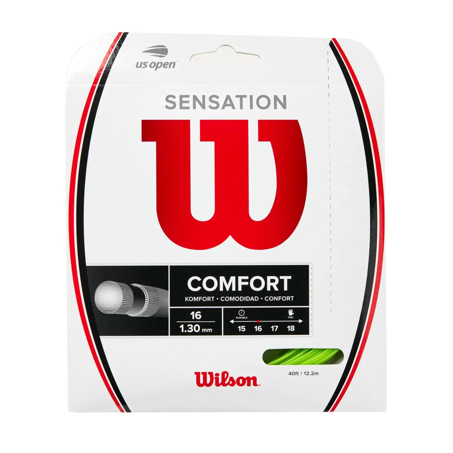 WILSON TENNIS String SENSATION 16 Neon Green 130